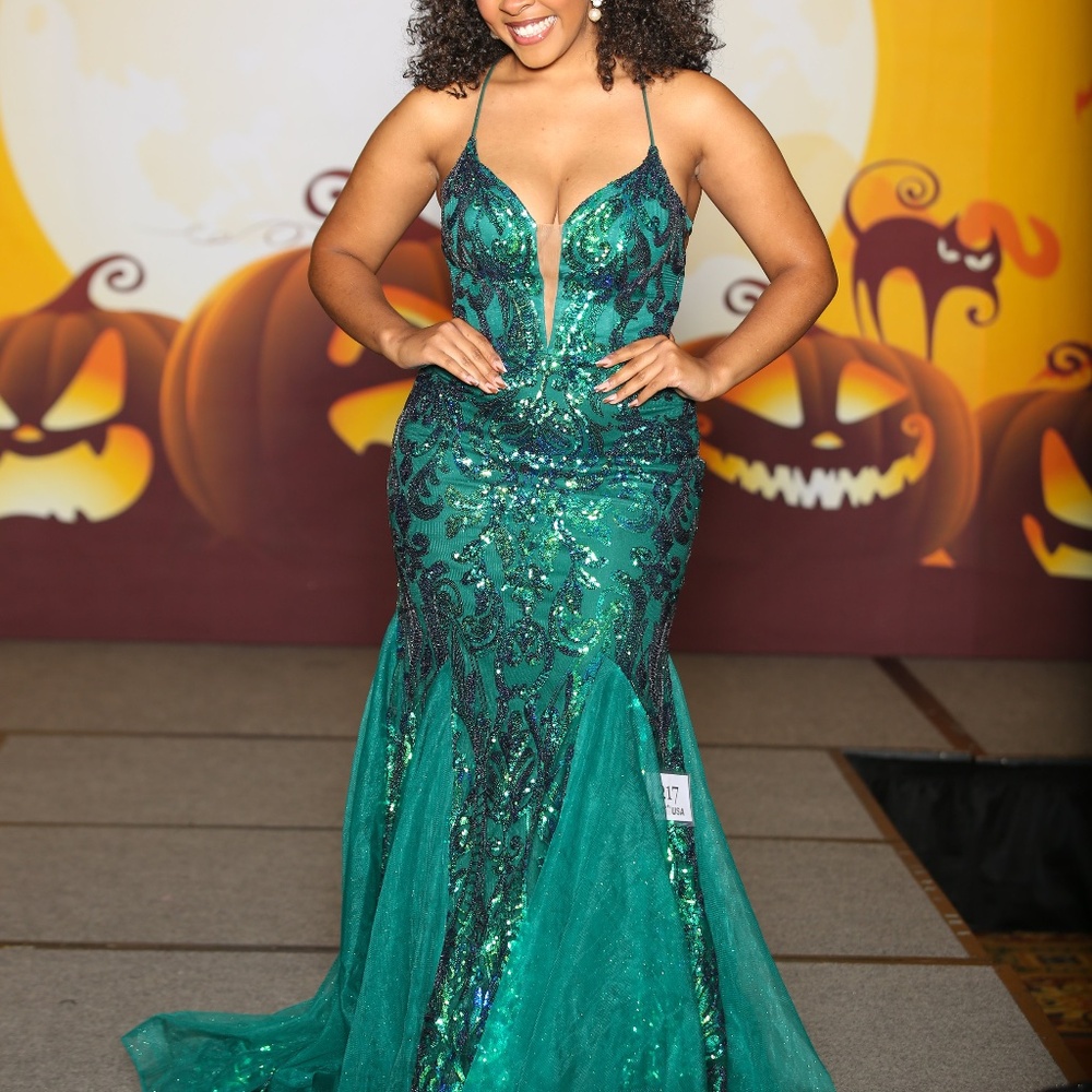 Alyce Paris Green Mermaid Gown
